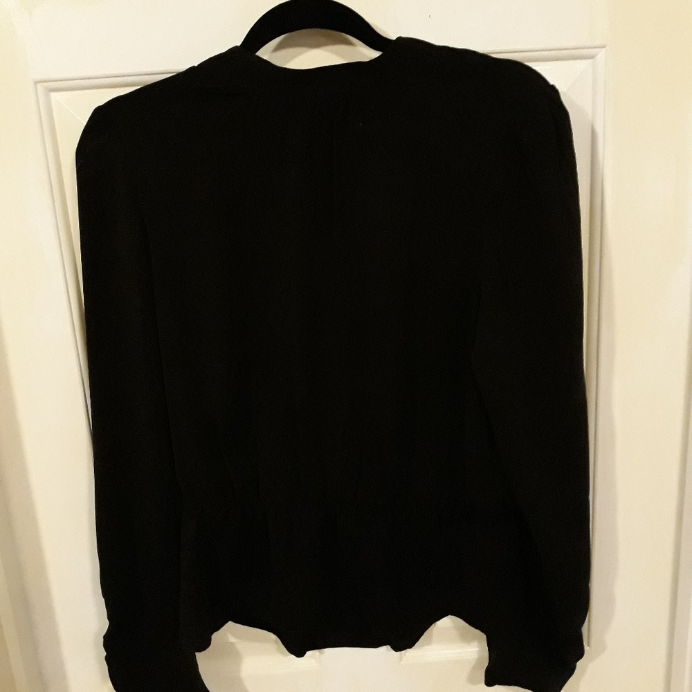 Black peplum top
